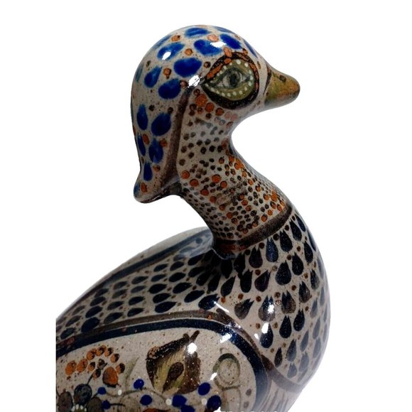 Unique Exquisite  Tonala Mexico Duck Figurine, 7.75" Long, 8.5" High Vintage - Picture 3 of 15